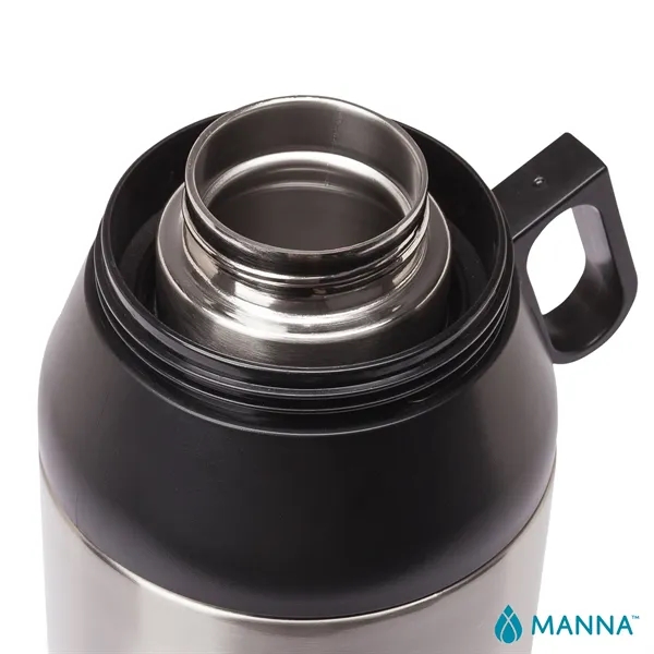 5" x 13.69" x 5" Manna™ double-wall stainless steel 64-ounce growler... from ASI 67866 Logomark/Valumark