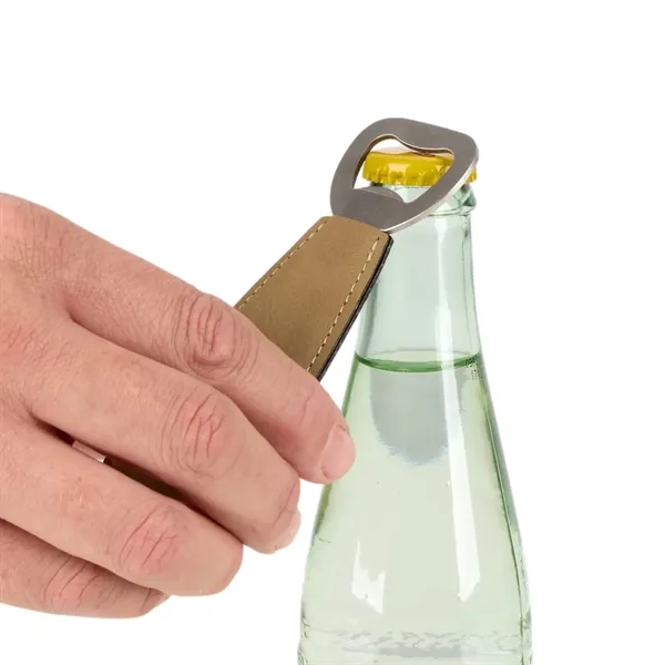 Wallace Leatherette Bottle Opener... from ASI 67866 Logomark/Valumark