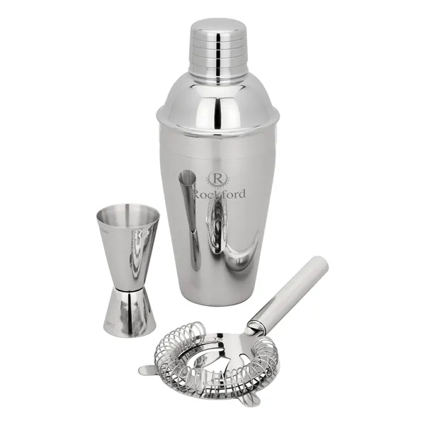 9" x 9" x 3 3/4" Miscela III martini shaker set;... from ASI 67866 Logomark/Valumark