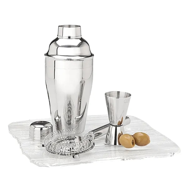 9" x 9" x 3 3/4" Miscela III martini shaker set;... from ASI 67866 Logomark/Valumark