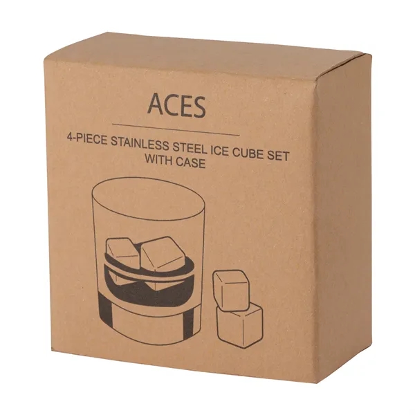 Aces 4-Piece Ice Cube Set... from ASI 67866 Logomark/Valumark