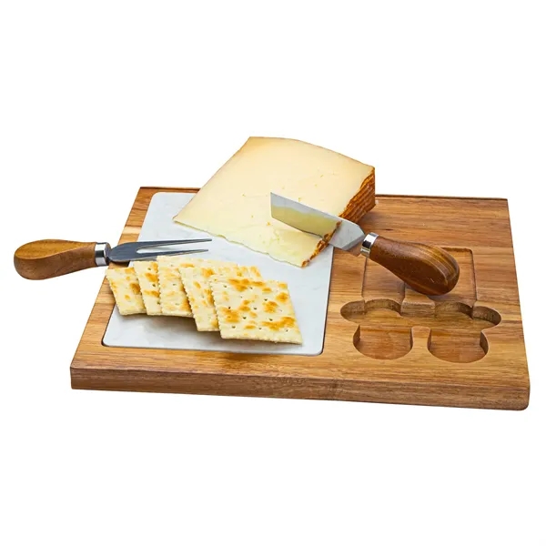 Carson 4-Piece Acacia Wood Cheese Set... from ASI 67866 Logomark/Valumark