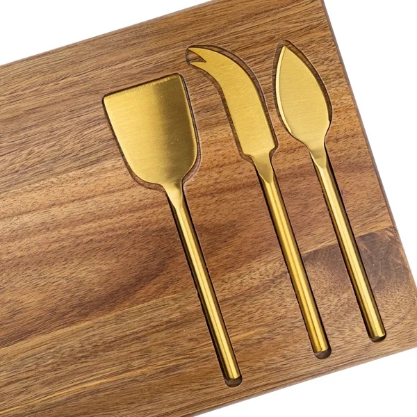 Wright 4-Piece Acacia Wood Serving Set... from ASI 67866 Logomark/Valumark