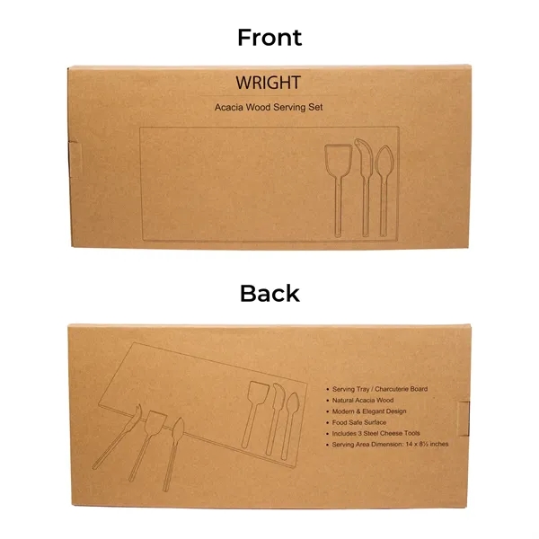 Wright 4-Piece Acacia Wood Serving Set... from ASI 67866 Logomark/Valumark