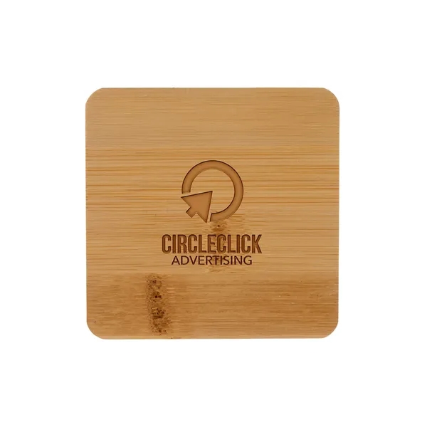 Brandon Single Bamboo Coaster... from ASI 67866 Logomark/Valumark