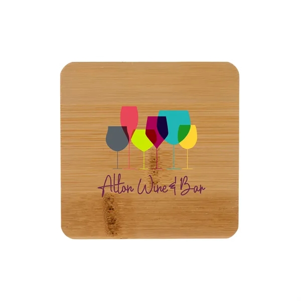 Brandon Single Bamboo Coaster... from ASI 67866 Logomark/Valumark