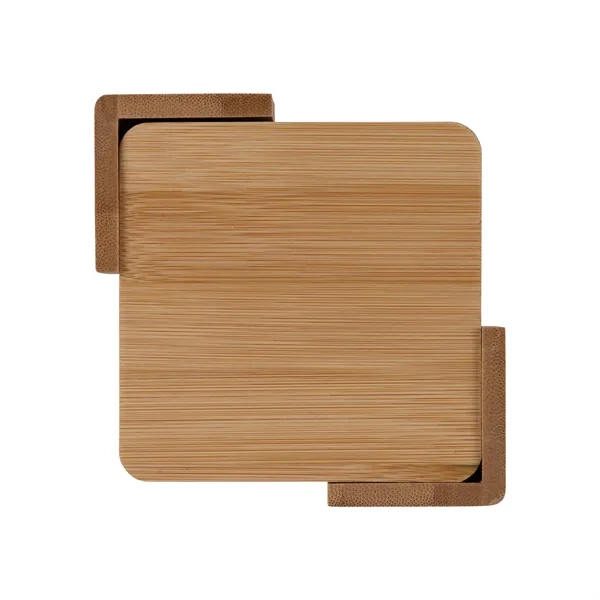 Brandon IV 4-Piece Bamboo Coaster Set... from ASI 67866 Logomark/Valumark