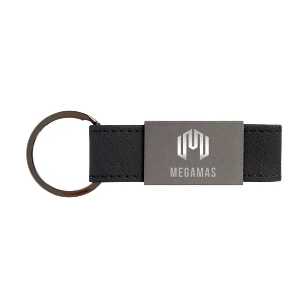 Boyd Aluminum & Leatherette Keyring... from ASI 67866 Logomark/Valumark