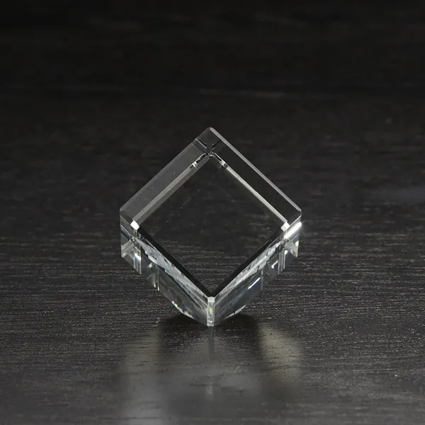 3D cube shaped crystal award with customization.... from ASI 68507 The Magnet Group / Benchmark Crystal & Clocks