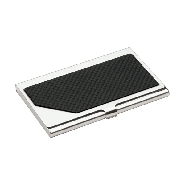 Carbon Fiber Pen, Business Card Case and Chrome Keyring Set... from ASI 67866 Logomark/Valumark