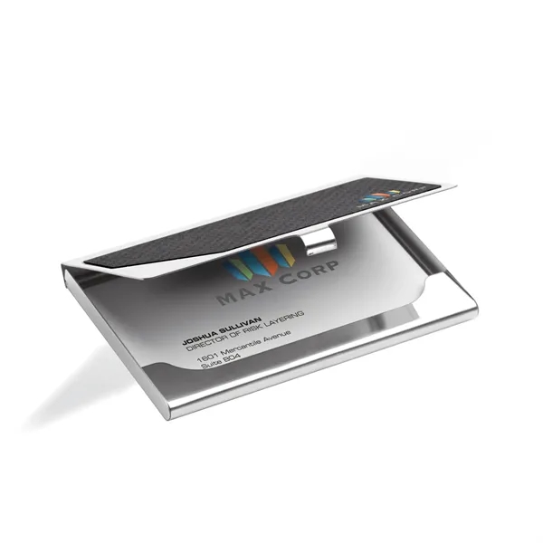 Carbon Fiber Pen, Business Card Case and Chrome Keyring Set... from ASI 67866 Logomark/Valumark