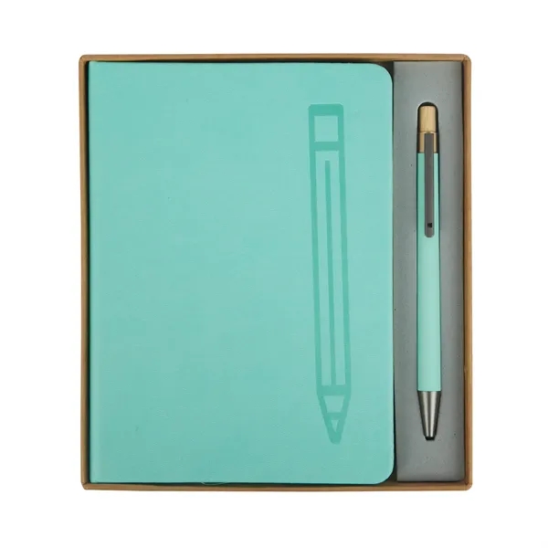 Manhattan II Gift Set w/ Magnetic Journal & Recycled Pen... from ASI 67866 Logomark/Valumark