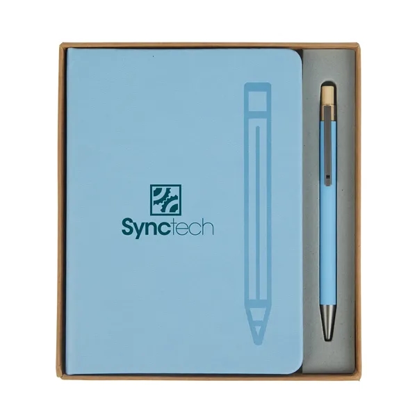 Manhattan II Gift Set w/ Magnetic Journal & Recycled Pen... from ASI 67866 Logomark/Valumark