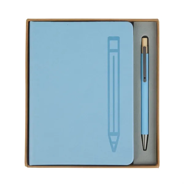 Manhattan II Gift Set w/ Magnetic Journal & Recycled Pen... from ASI 67866 Logomark/Valumark