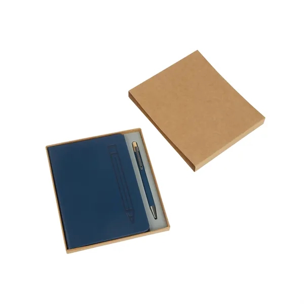 Manhattan II Gift Set w/ Magnetic Journal & Recycled Pen... from ASI 67866 Logomark/Valumark
