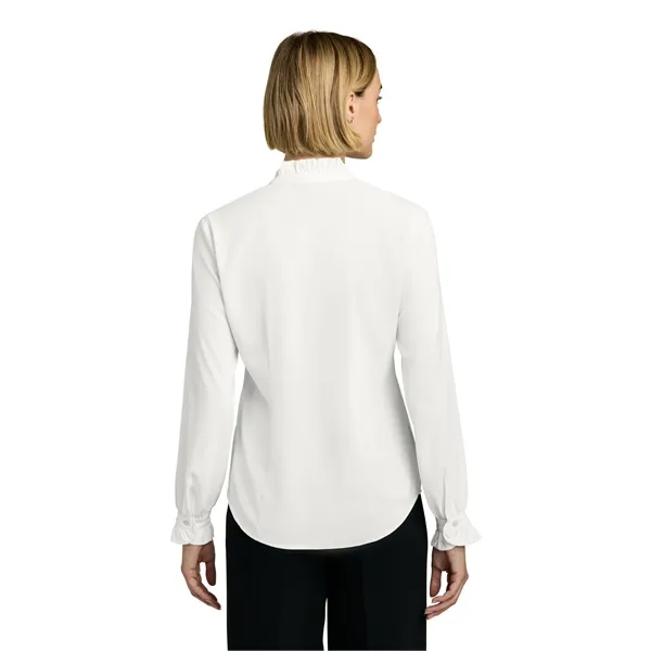 Brooks Brothers Women's Long Sleeve Ruffle Collar Blouse... from ASI 84863 SanMar