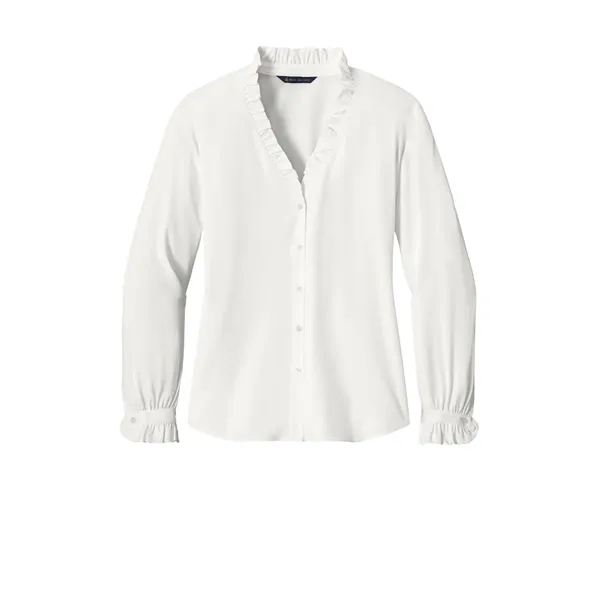 Brooks Brothers Women's Long Sleeve Ruffle Collar Blouse... from ASI 84863 SanMar