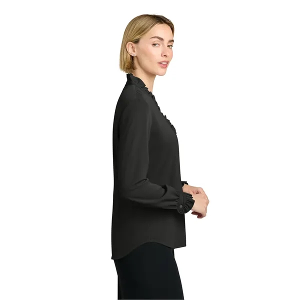 Brooks Brothers Women's Long Sleeve Ruffle Collar Blouse... from ASI 84863 SanMar