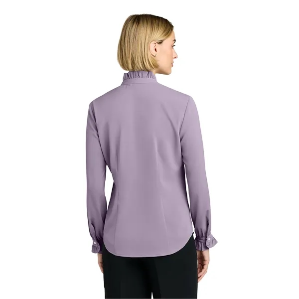 Brooks Brothers Women's Long Sleeve Ruffle Collar Blouse... from ASI 84863 SanMar