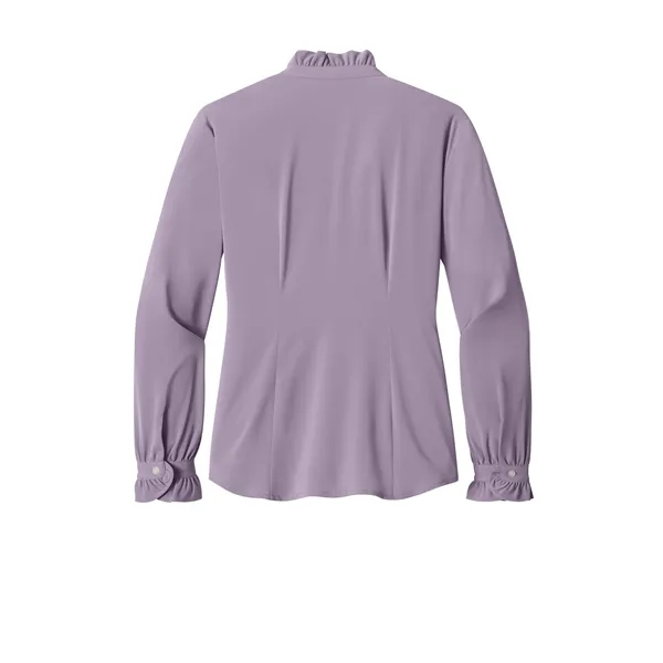 Brooks Brothers Women's Long Sleeve Ruffle Collar Blouse... from ASI 84863 SanMar