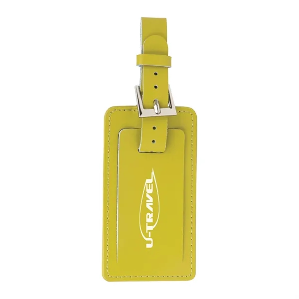 0.5" x 2.25" x 6.12" Fragolino leather luggage spotter tag with... from ASI 67866 Logomark/Valumark / Valumark™