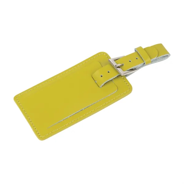 0.5" x 2.25" x 6.12" Fragolino leather luggage spotter tag with... from ASI 67866 Logomark/Valumark / Valumark™