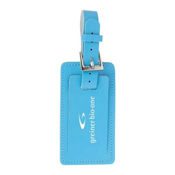 0.5" x 2.25" x 6.12" Fragolino leather luggage spotter tag with... from ASI 67866 Logomark/Valumark / Valumark™