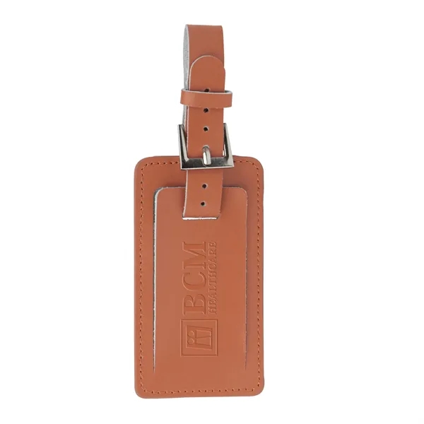0.5" x 2.25" x 6.12" Fragolino leather luggage spotter tag with... from ASI 67866 Logomark/Valumark / Valumark™
