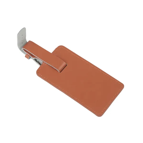 0.5" x 2.25" x 6.12" Fragolino leather luggage spotter tag with... from ASI 67866 Logomark/Valumark / Valumark™