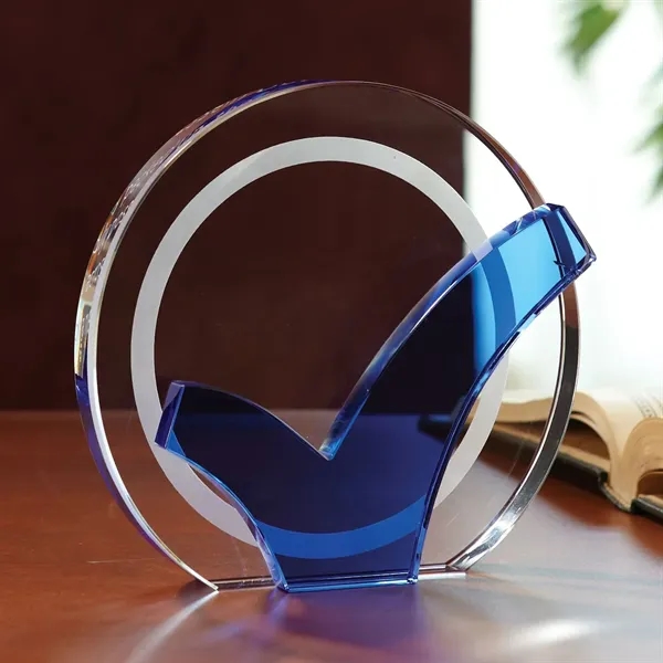 Optically perfect award with checkmark design.... from ASI 68507 The Magnet Group / Benchmark Crystal & Clocks