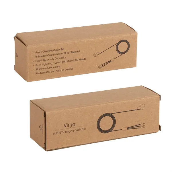 Virgo 9' RPET 5-in-1 Charging Cable... from ASI 67866 Logomark/Valumark