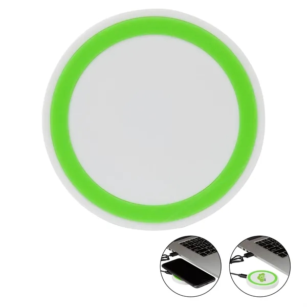 2.75" x 0.38" x 2.75" Boreus wireless charging pad with 20"... from ASI 67866 Logomark/Valumark