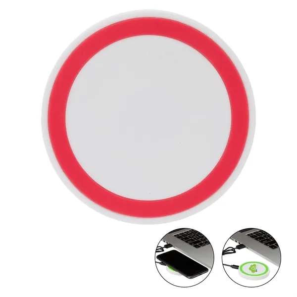 2.75" x 0.38" x 2.75" Boreus wireless charging pad with 20"... from ASI 67866 Logomark/Valumark