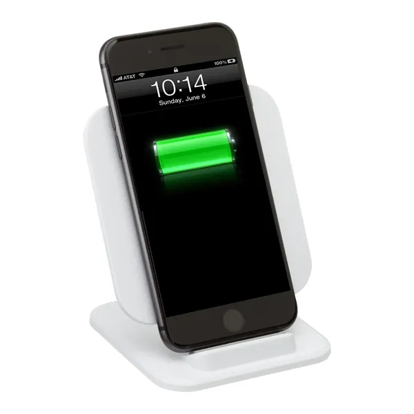 3.38" x 4" x 3.38" Argus adjustable wireless charging stand.... from ASI 67866 Logomark/Valumark