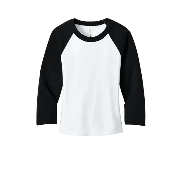 BELLA+CANVAS Women's Micro Rib 3/4 Raglan Baby Tee... from ASI 84863 SanMar