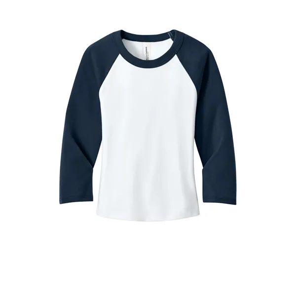 BELLA+CANVAS Women's Micro Rib 3/4 Raglan Baby Tee... from ASI 84863 SanMar