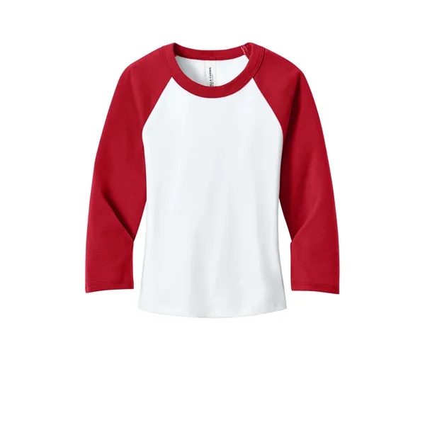 BELLA+CANVAS Women's Micro Rib 3/4 Raglan Baby Tee... from ASI 84863 SanMar