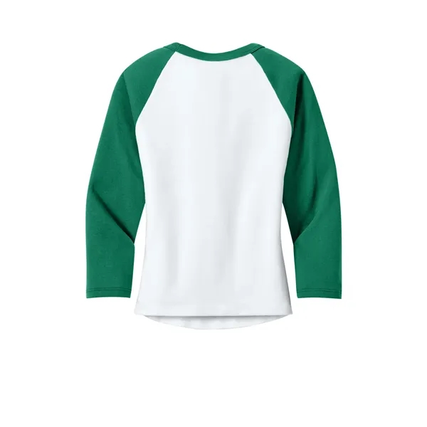 BELLA+CANVAS Women's Micro Rib 3/4 Raglan Baby Tee... from ASI 84863 SanMar