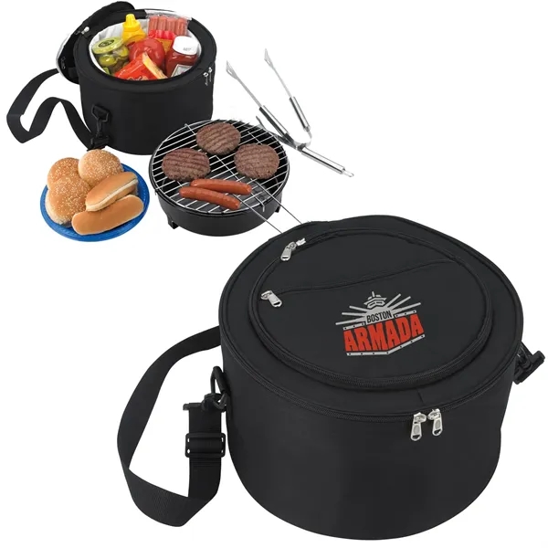 Koozie® Portable BBQ with Cooler Bag... from ASI 40480 Koozie Group / Norwood