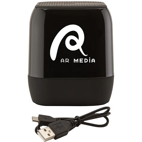 Bluetooth speaker with 30 ft. range; includes micro-USB charger and charges... from ASI 67866 Logomark/Valumark