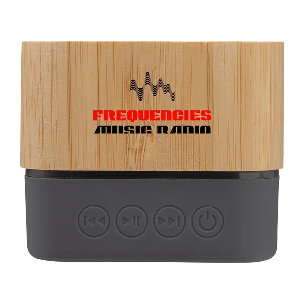 Cadence Bamboo Wireless Light-Up Speaker... from ASI 67866 Logomark/Valumark