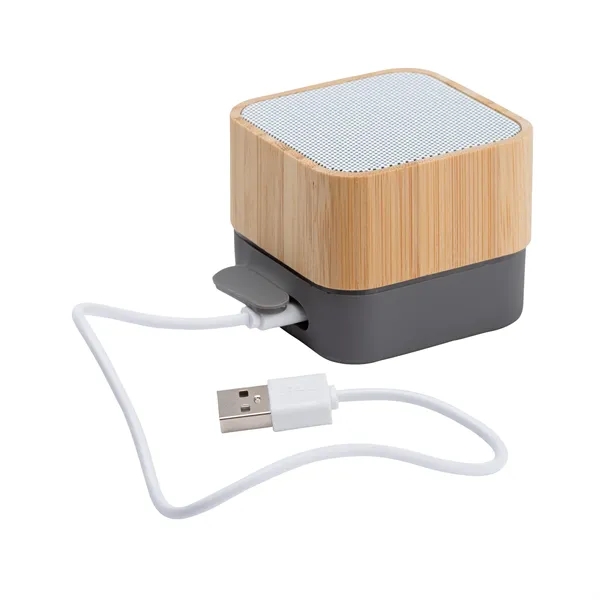 Cadence Bamboo Wireless Light-Up Speaker... from ASI 67866 Logomark/Valumark