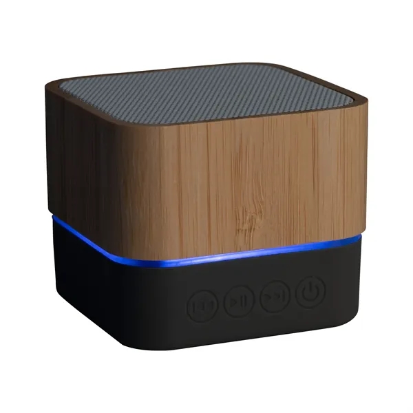 Cadence Bamboo Wireless Light-Up Speaker... from ASI 67866 Logomark/Valumark