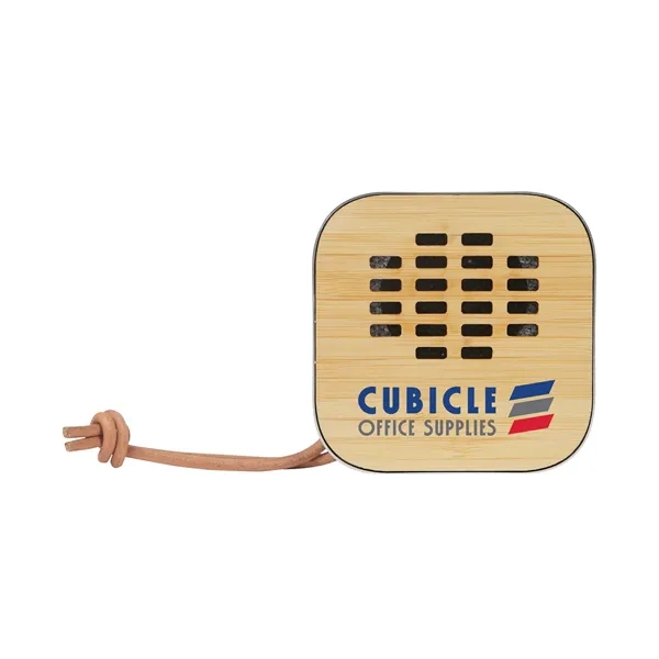 Asher 3W Recycled Aluminum / Bamboo Wireless Speaker... from ASI 67866 Logomark/Valumark