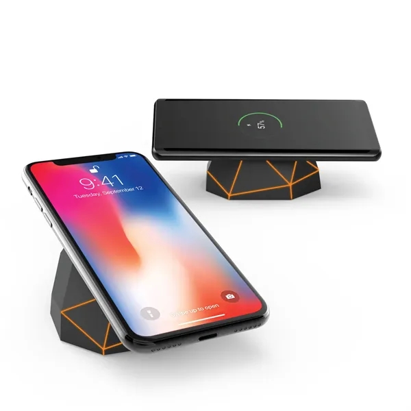 2.31" x 2.56" x 2.56" Xoopar geo dock charger with light-up... from ASI 67866 Logomark/Valumark