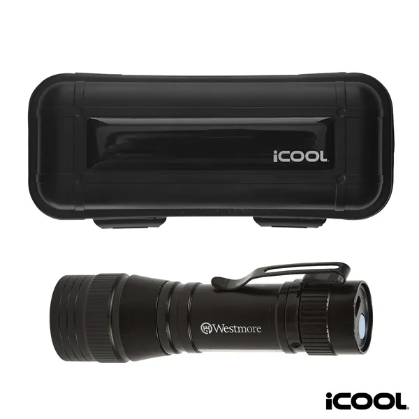 iCOOL® Woodland Mini Rechargeable Tactical Flashlight... from ASI 67866 Logomark/Valumark