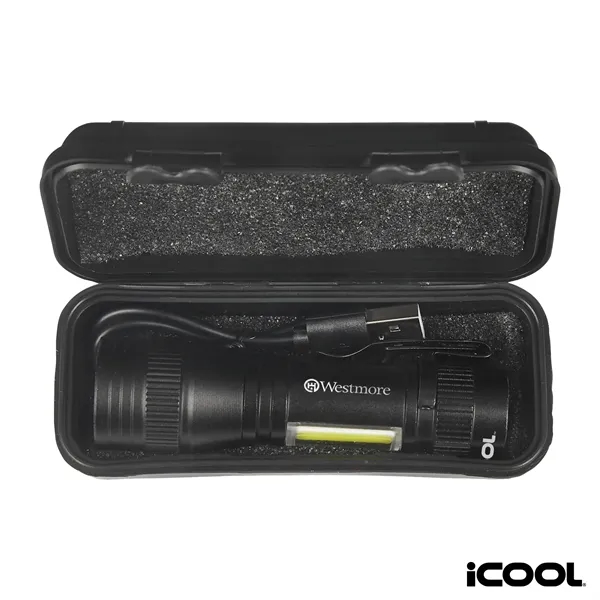 iCOOL® Woodland Mini Rechargeable Tactical Flashlight... from ASI 67866 Logomark/Valumark