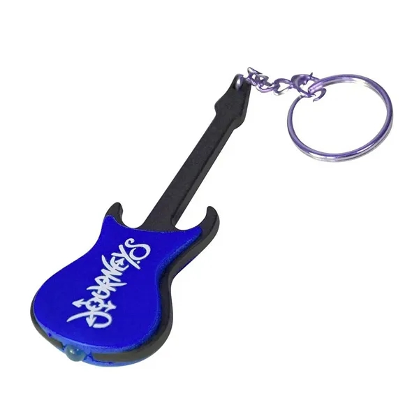 Guitar shaped LED keychain light with 3 LR41 button batteries.... from ASI 68507 The Magnet Group / Innovations by Magnet™