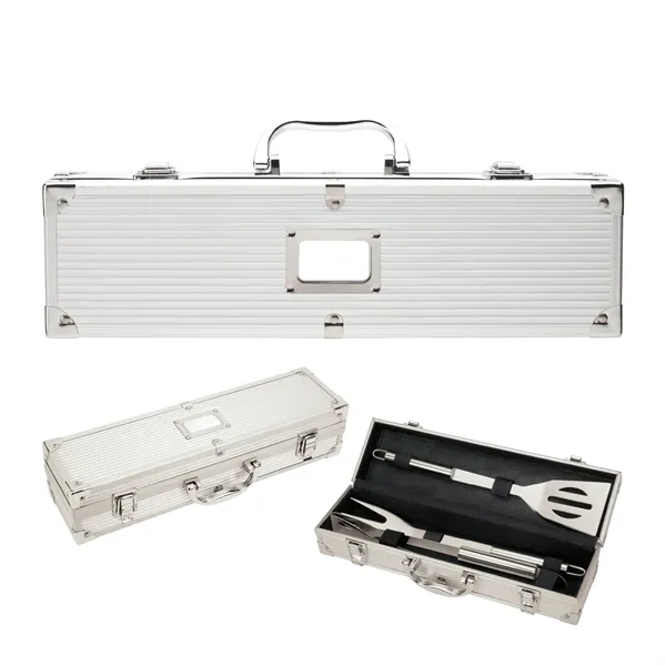 Front Tryon 3 Piece Mini Executive BBQ Set... from ASI 67866 Logomark/Valumark