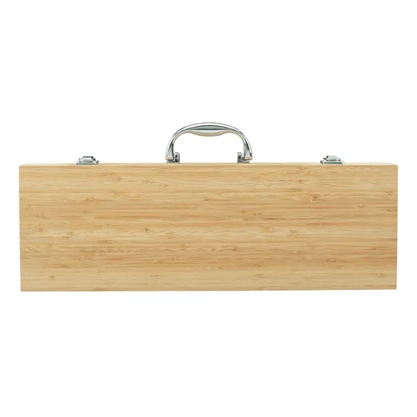 Cleveland 5 Piece Bamboo BBQ Set... from ASI 67866 Logomark/Valumark